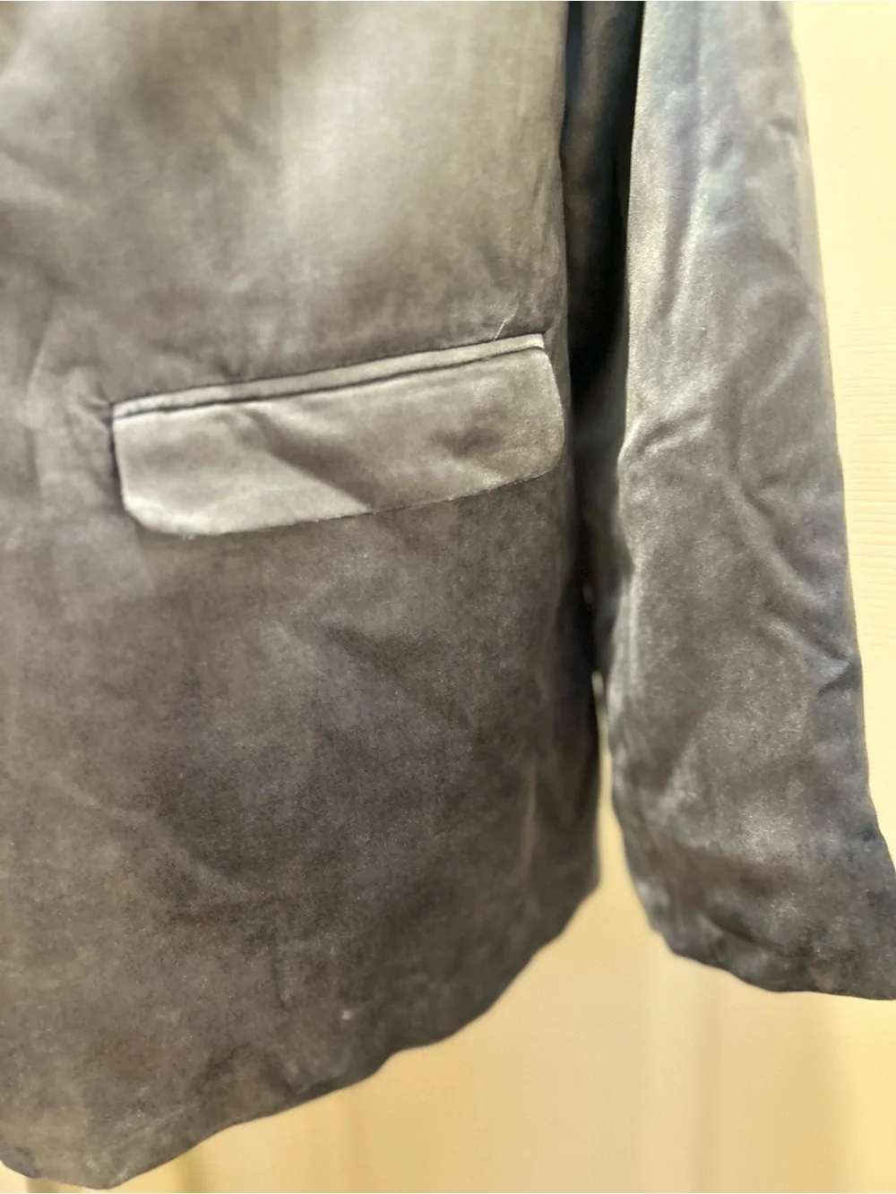 CAbi Velvet Single-Button Blazer in Slate Blue - Picture 4 of 9